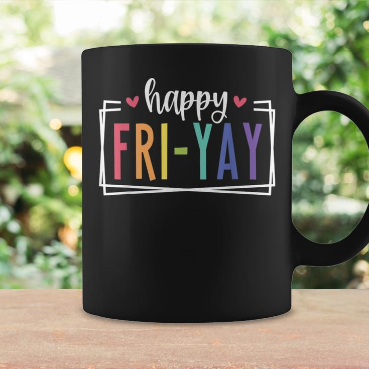 Happy Fri-Yay Friday Lovers Fun Teacher Tgif Coffee Mug Gifts ideas