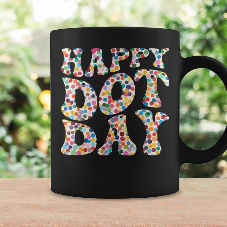 Happy International Dot Day Colorful Polka Dot Groovy Coffee Mug Gifts ideas