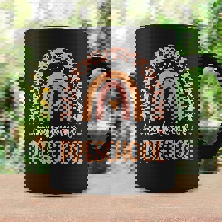 Happy Last Day Of Preschool Teacher Student Leopard Rainbow Coffee Mug Gifts ideas