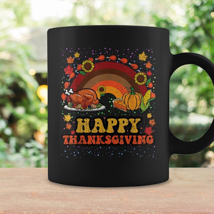 Happy Thanksgiving Food Retro Turkey Pumpkin Pie Fall Autumn Coffee Mug Gifts ideas