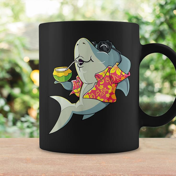 Hawaiian Shark Summer Tropical Luau Party Men Boys Kids Coffee Mug Gifts ideas