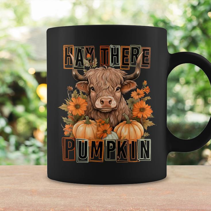 Hay There Pumkin Highland Cow Fall Autumn Thanksgiving Coffee Mug Gifts ideas