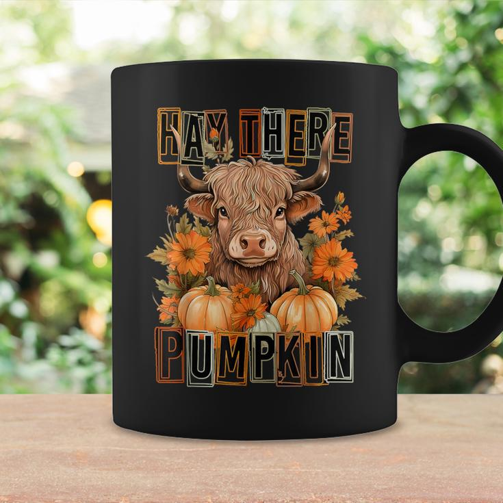 Hay There Pumkin Highland Cow Fall Autumn Thanksgiving Coffee Mug Gifts ideas