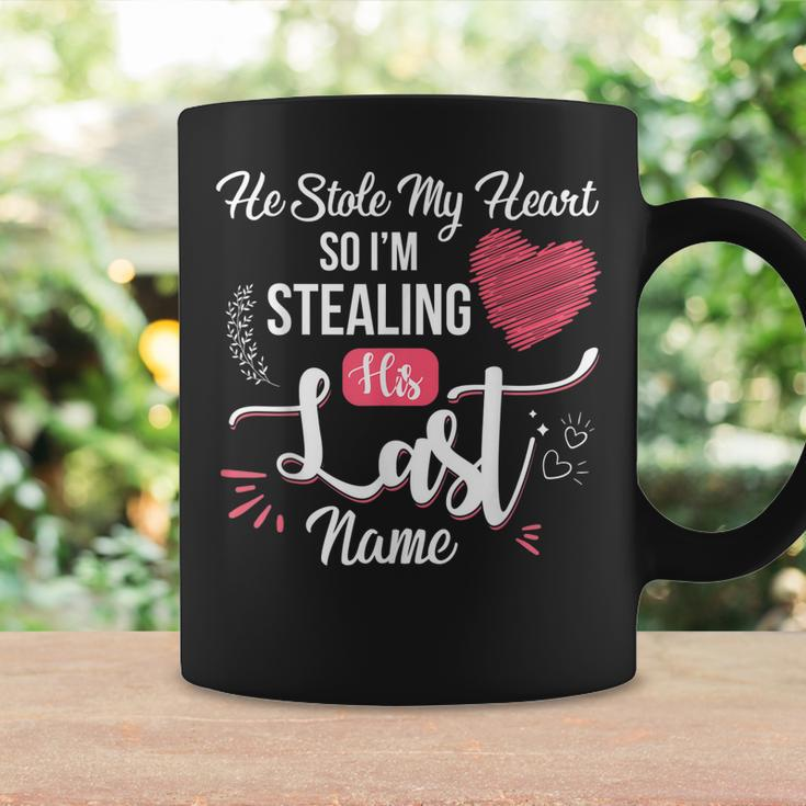 He Stole My Heart So Im Stealing His Last Name Engagement Coffee Mug Gifts ideas