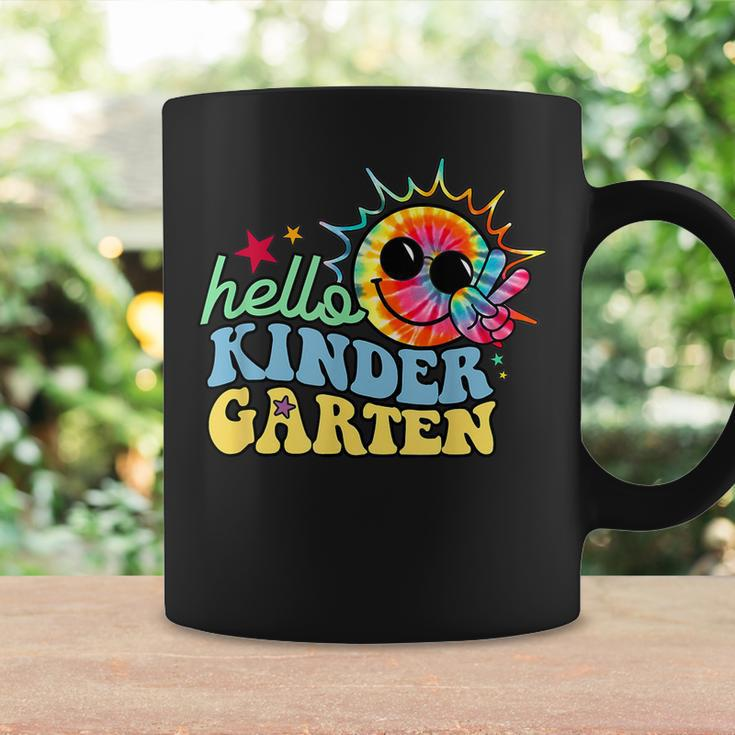Hello Kindergarten Fun Colorful Back To School Retro Peace Coffee Mug Gifts ideas