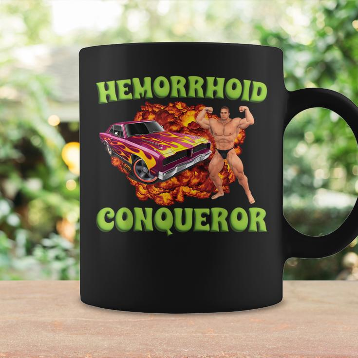 Hemorrhoid Conqueror Meme Weird Offensive Cringe Joke Coffee Mug Gifts ideas