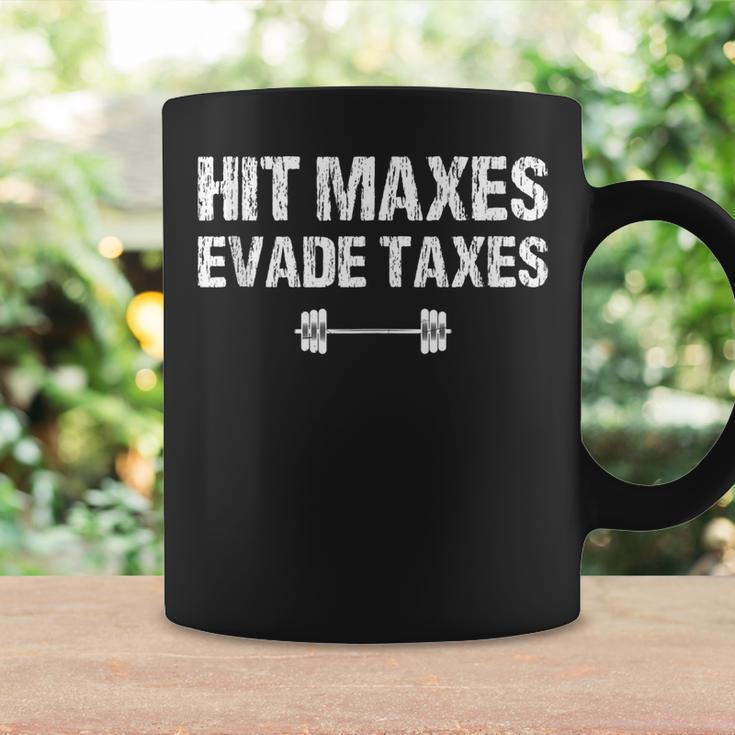 Hit Maxes Evade Taxes Funny Apparel Vintage Coffee Mug Gifts ideas