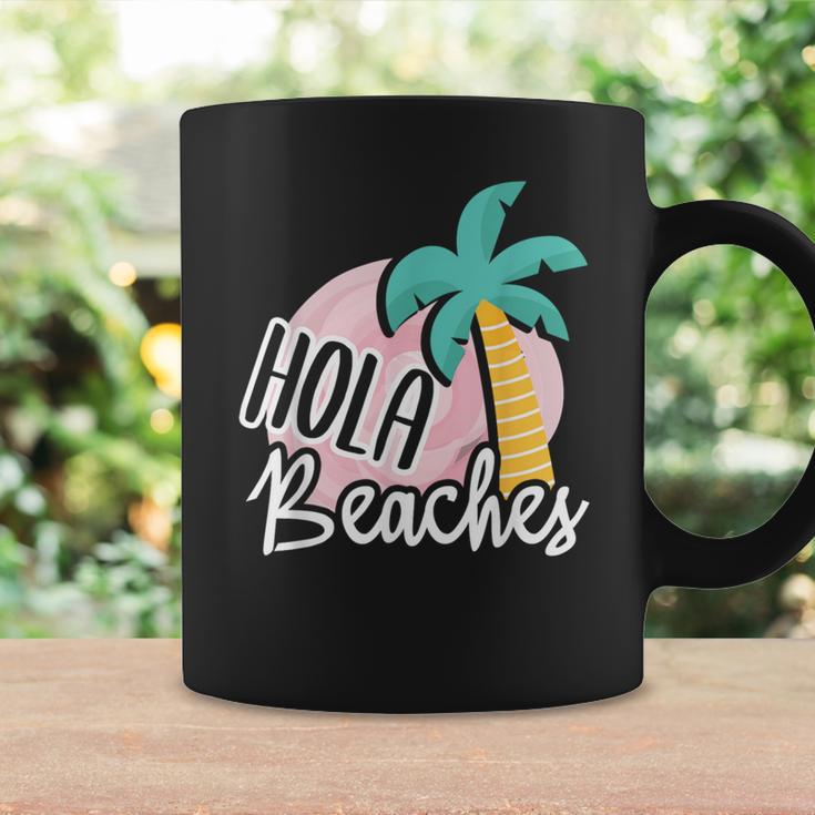 Hola Beaches Palm Tree Beach Summer Vacation Coffee Mug Gifts ideas