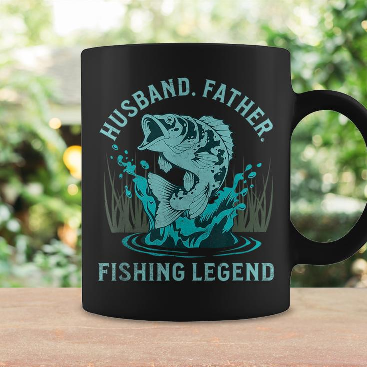 Husband Father Fishing Legend Funny Fisherman Quote Dad Joke Coffee Mug Gifts ideas