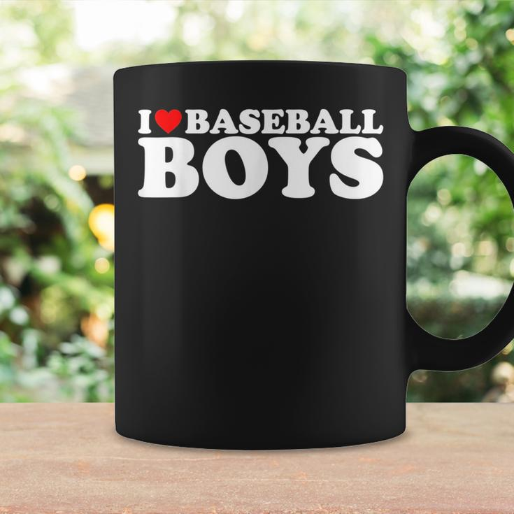 I Love Baseball Boys I Heart Baseball Boys Funny Red Heart Coffee Mug Gifts ideas