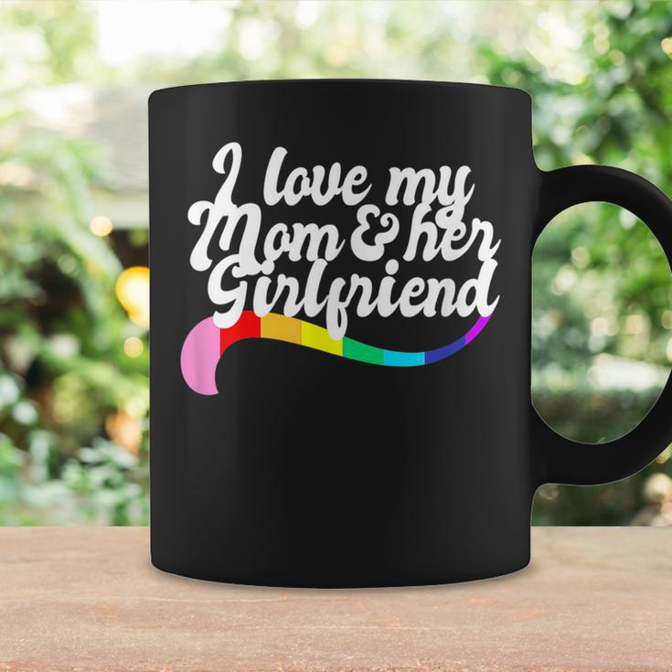 I Love My Mom & Her Girlfriend Gay Sibling Pride Lgbtq Mum Coffee Mug Gifts ideas