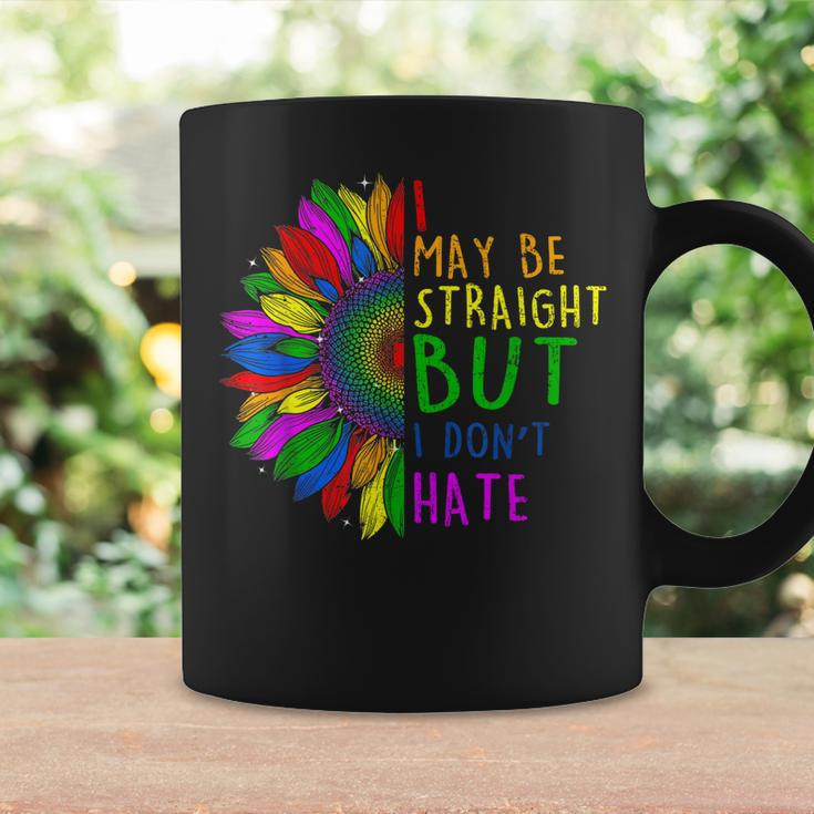 I May Be Straight But I Dont Hate I Lgbt Sunflower Rainbow Coffee Mug Gifts ideas