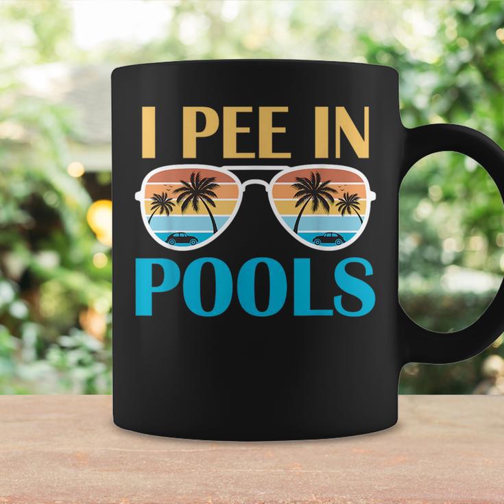 I Pee In Pools Funny Jokes Sarcastic Sayings Coffee Mug | Mazezy