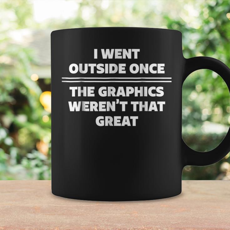 I Went Outside Once Funny Gamer Coffee Mug Gifts ideas