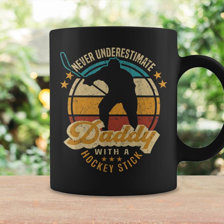 Ice Hockey Dad Never Underestimate Daddy With A Hockey Stick Gift For Mens Coffee Mug Gifts ideas