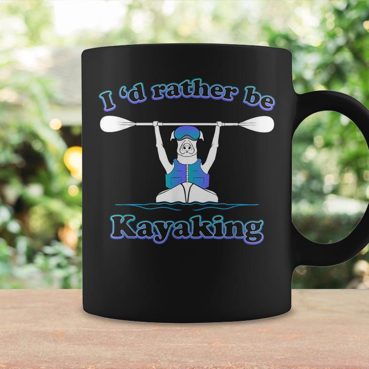 Id Rather Be Kayaking With Dog Funny Dog Kayak Graphic Coffee Mug Gifts ideas