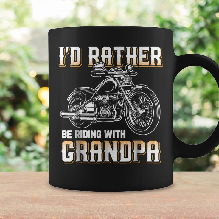 Id Rather Be Riding With Grandpa Biker Coffee Mug Gifts ideas
