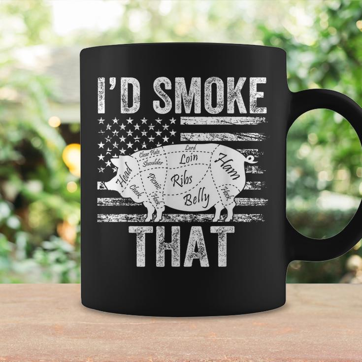 Id Smoke That Bbq Smoker Father Barbecue Grilling Usa Flag Usa Funny Gifts Coffee Mug Gifts ideas