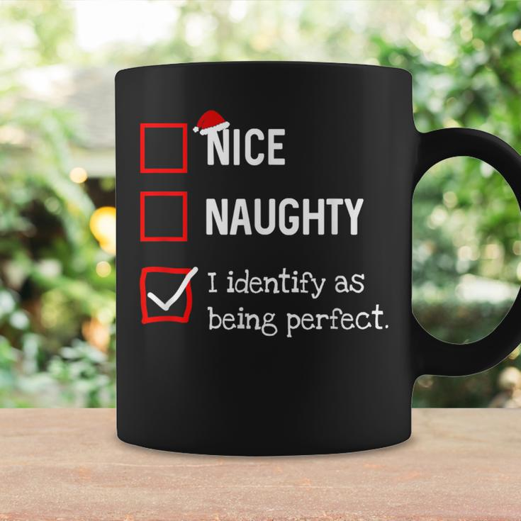 Identify As Perfect Naughty Nice List Christmas Coffee Mug Gifts ideas