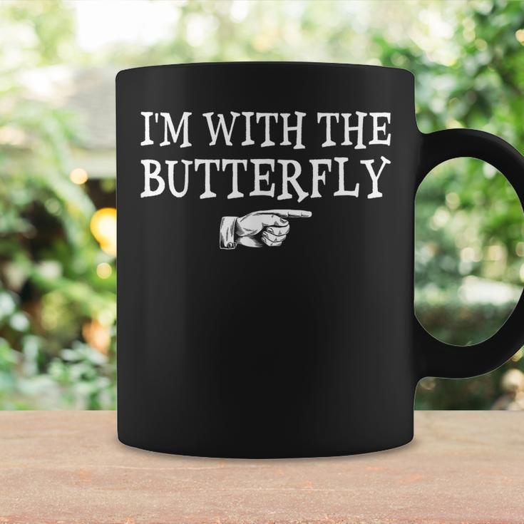 I'm With Butterfly Halloween Costume Party Matching Couples Coffee Mug Gifts ideas