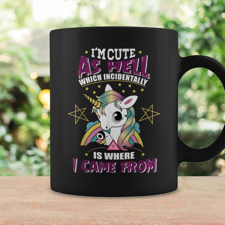 I'm Cute As Hell Majestically Evil Unicorn Unicorns Coffee Mug Gifts ideas