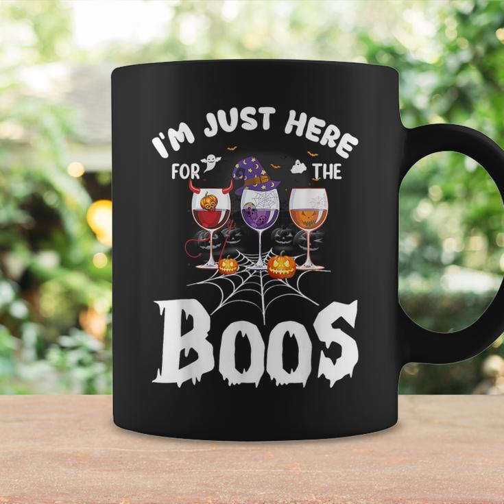I'm Just Here For The Boos Wine Glasses Halloween Drinking Coffee Mug Gifts ideas