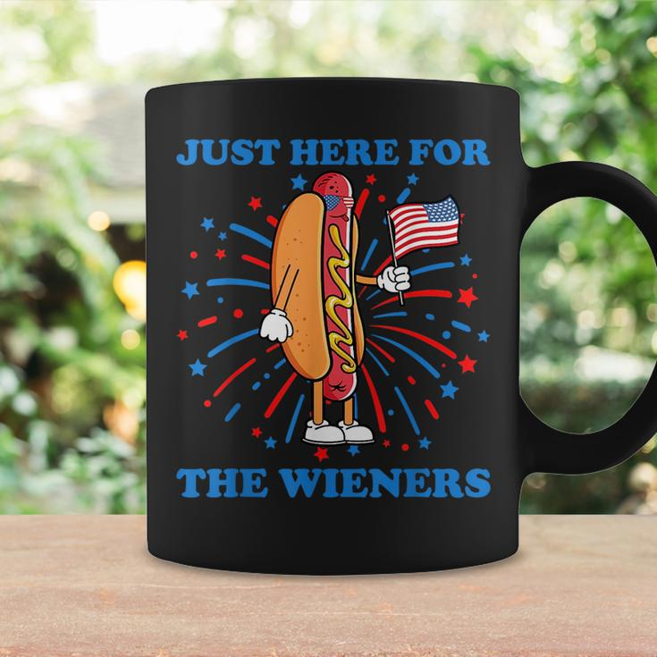 Im Just Here For The Wieners Funny Fourth Of July Hot Dog Coffee Mug Gifts ideas