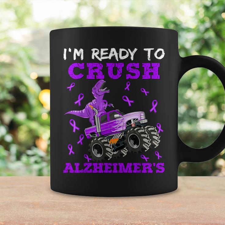 I'm Ready To Crush Alzheimer's Dinosaur Truck Boys Toddler Coffee Mug Gifts ideas
