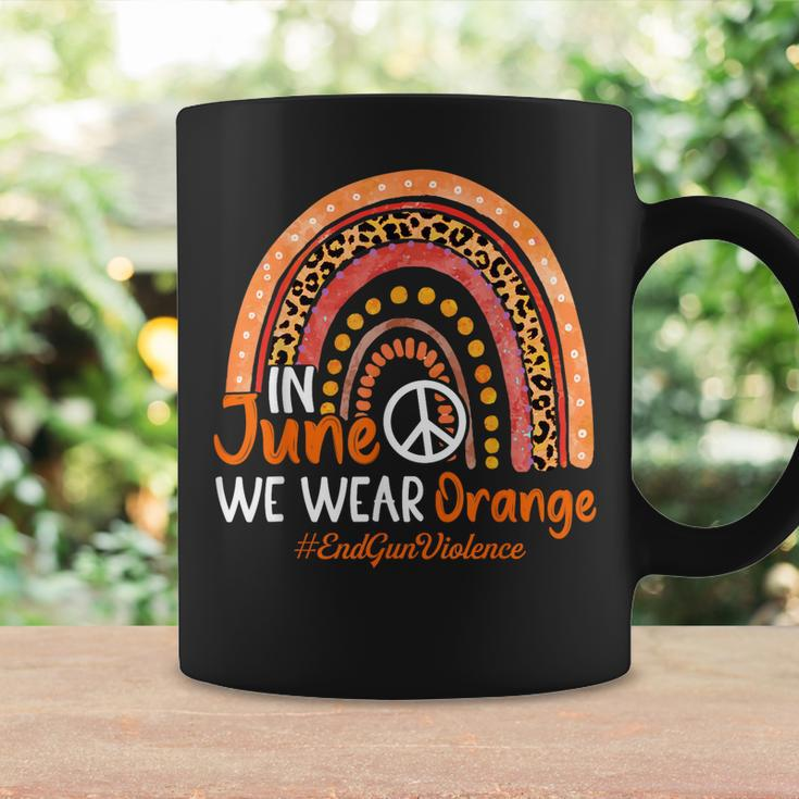 In June We Wear Orange End Gun Violence Awareness Rainbow Coffee Mug Gifts ideas