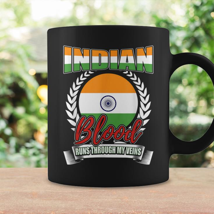 Indian Blood Runs Through My Veins India Country Flag Coffee Mug Gifts ideas