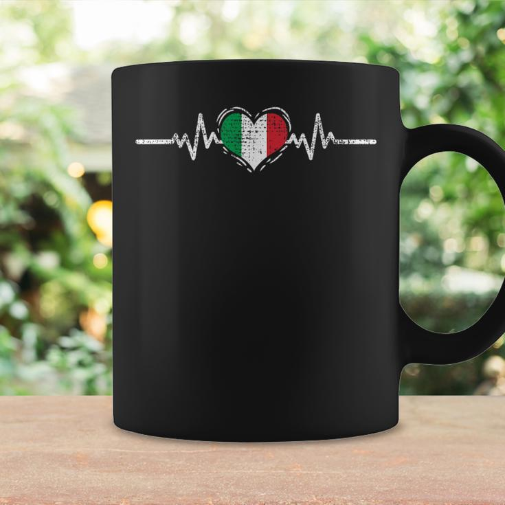 Italy Flag Heartbeat Italian Roots Vintage Coffee Mug Gifts ideas