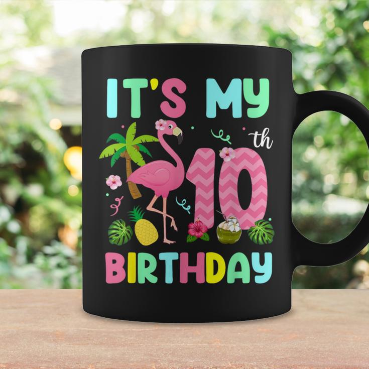 It's My 10Th Birthday Flamingo Hawaii 10 Yrs Old Girl Coffee Mug Gifts ideas