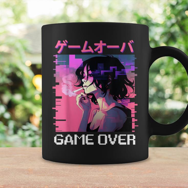 Japanese Vaporwave Sad Anime Girl Game Over Indie Aesthetic Coffee Mug Gifts ideas