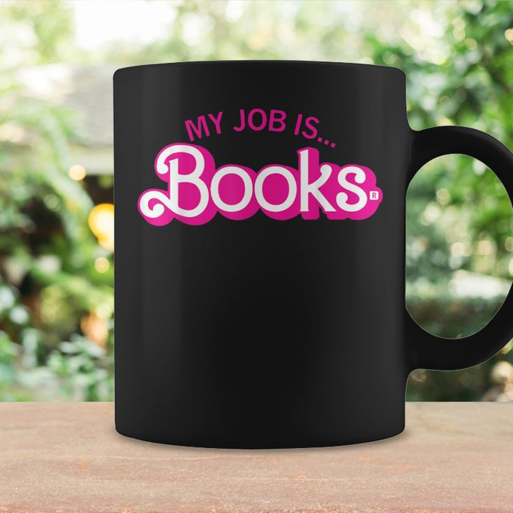 My Job Is Books Retro Pink Style Reading Books Coffee Mug Gifts ideas