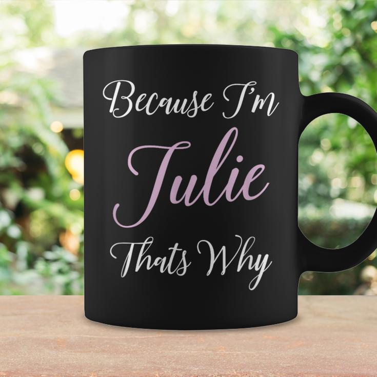 Julie Name Personalized Cute Pink Black Girl Juliana Coffee Mug Gifts ideas