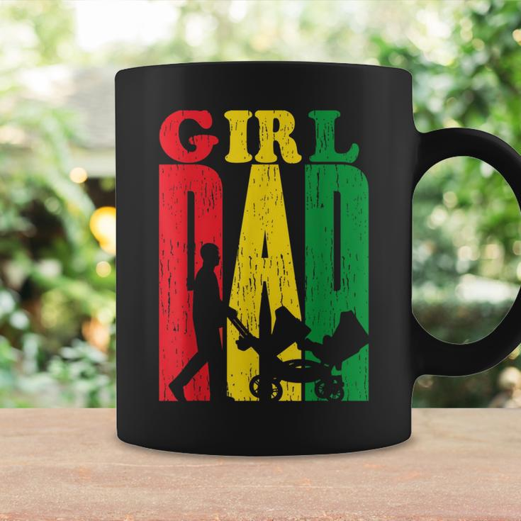 Junenth Black Afro Fathers Day Girl Dad Father Melanin Coffee Mug Gifts ideas