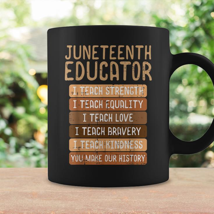 Junenth Educator Teach Strength Melanin Teacher Men Women Coffee Mug Gifts ideas