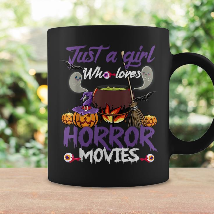 Just A Girl Who Loves Horror Movies Halloween Costume Halloween Costume Coffee Mug Gifts ideas