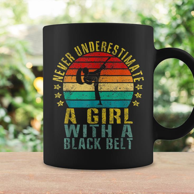 Karate Never Underestimate A Girl With A Black Belt Karate Funny Gifts Coffee Mug Gifts ideas