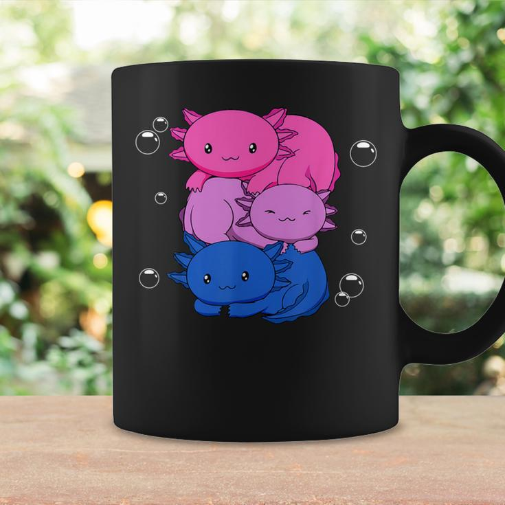 Kawaii Axolotl Pile Bisexual Pride Flag Bi Lgbtq Coffee Mug Gifts ideas