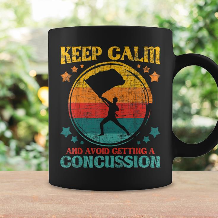 Keep Calm And Avoid Getting A Concussion - Retro Colorguard Coffee Mug Gifts ideas