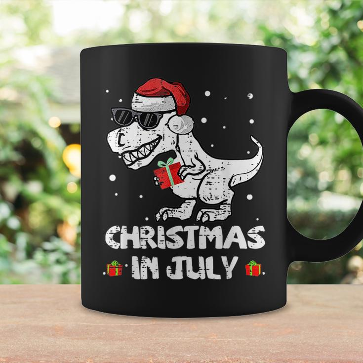 Kids Christmas In July Boys ToddlerRex Dinosaur Coffee Mug Gifts ideas