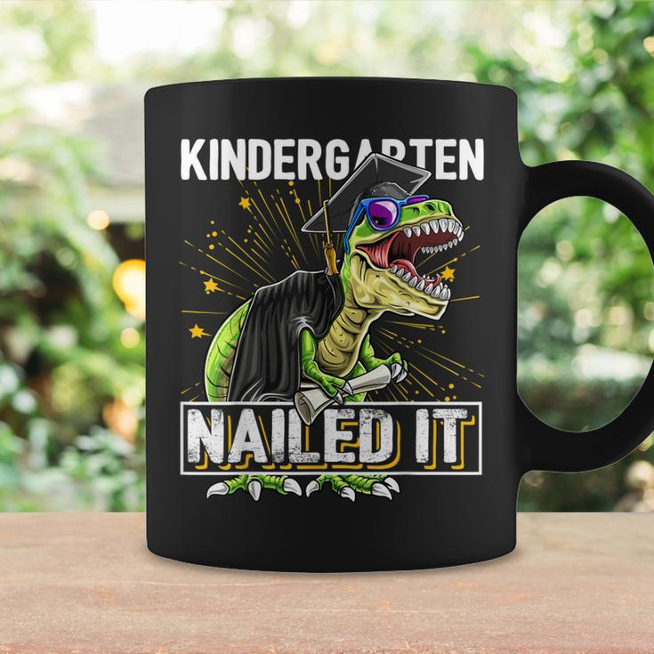 Kindergarten Nailed ItRex Dinosaur Graduation Cap Gown Coffee Mug Gifts ideas