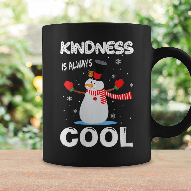 Kindness Is Always Cool Snowman Snowman Christmas Coffee Mug Gifts ideas