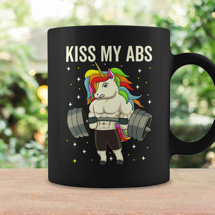 Kiss My Abs Workout Gym Unicorn Weight Lifting Coffee Mug Gifts ideas