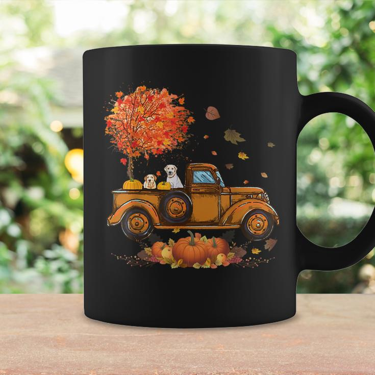 Labrador Retriever Pumpkins Truck Autumn Leaf Fall Fall Coffee Mug Gifts ideas