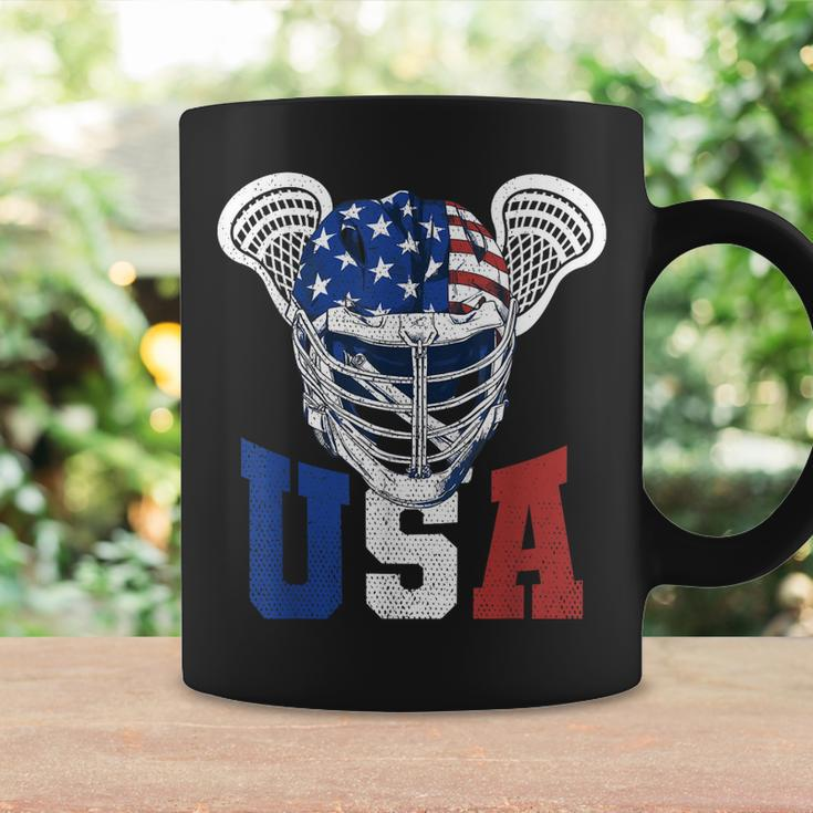 Lacrosse American Flag Lax Helmet 4Th Of July Usa Patriotic Coffee Mug Gifts ideas