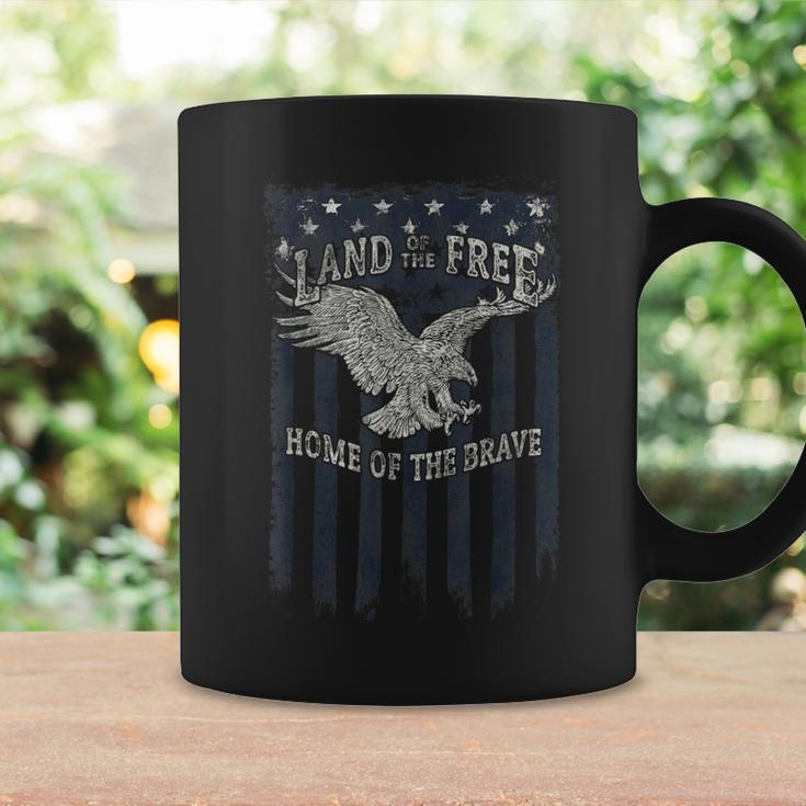Land Of The Free Home Of The Brave Eagle Vertical Flag Coffee Mug Gifts ideas