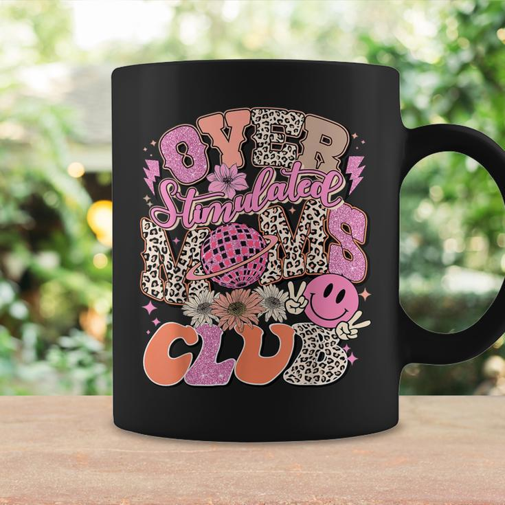 Leopard Over Stimulated Moms Club Anxious Moms Club Quote Coffee Mug Gifts ideas