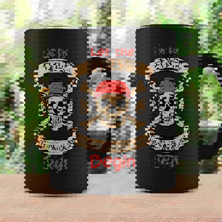 Let The Pirate Shenanigans Begin Skull Fun Halloween Costume Coffee Mug Gifts ideas